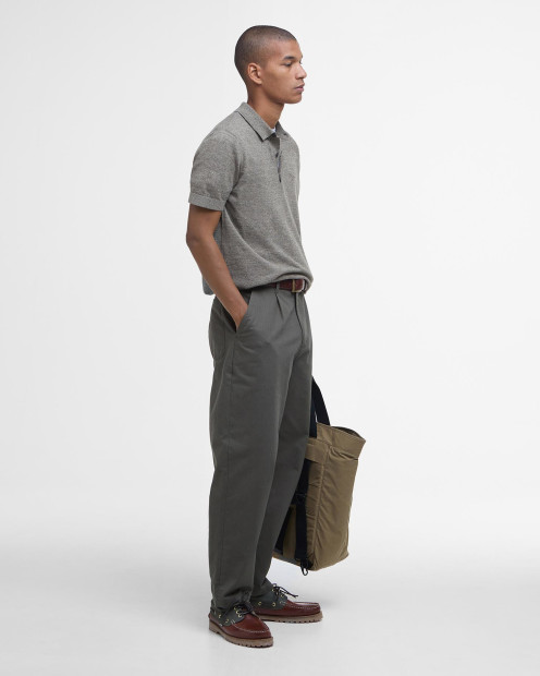 Buston Knitted Polo Shirt Uniform Green