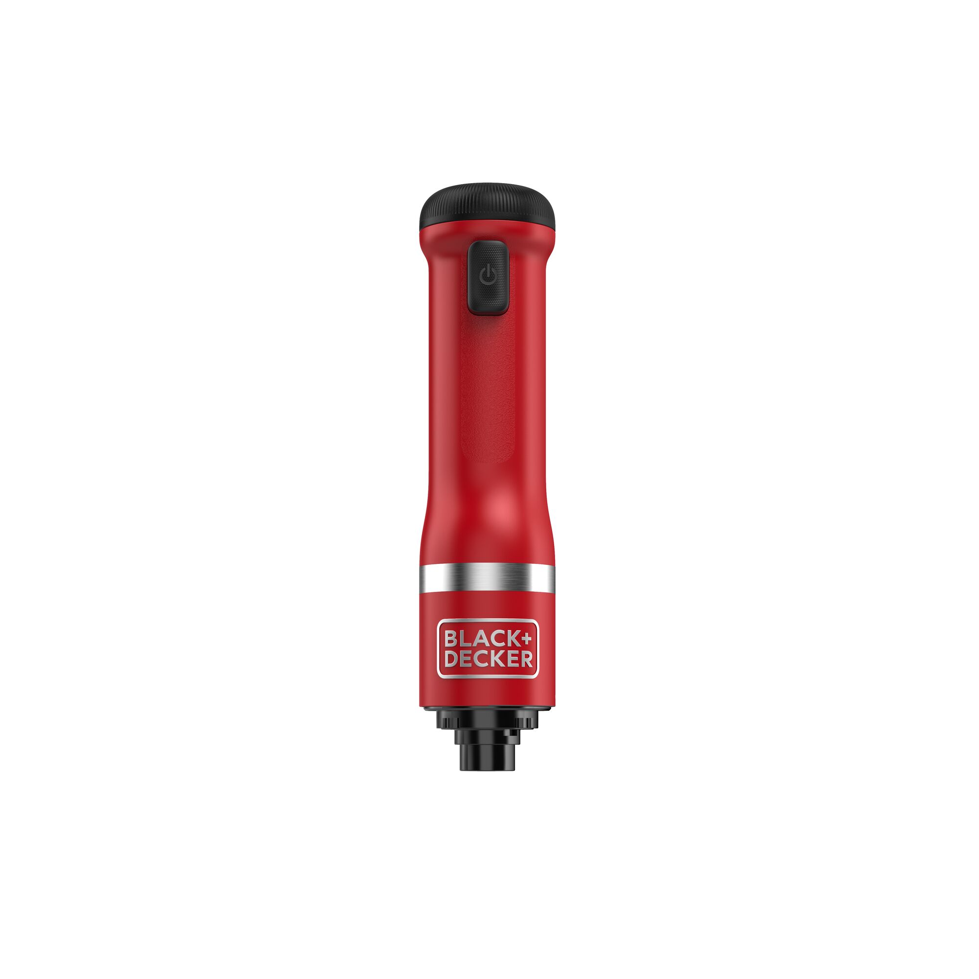 Profile front view of the red, BLACK+DECKER kitchen wand base