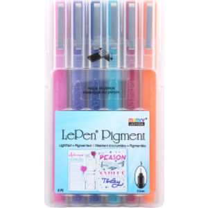 LePen&reg; Pigment Pens, Jewel Colors, Pack of 6