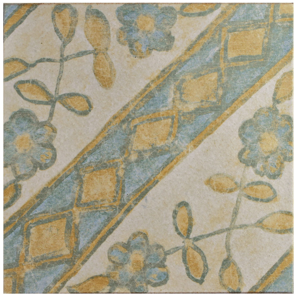 Klinker Retro Blanco Aubrieta 12-3/4 in. x 12-3/4 in. Ceramic Floor and Wall Tile