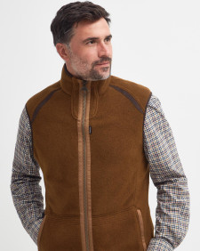 Langdale Fleece Gilet Rust Brown