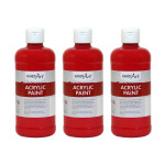 Handy Art&reg; Acrylic Paint 16 oz, Brite Red, Pack of 3 RPC101040-3