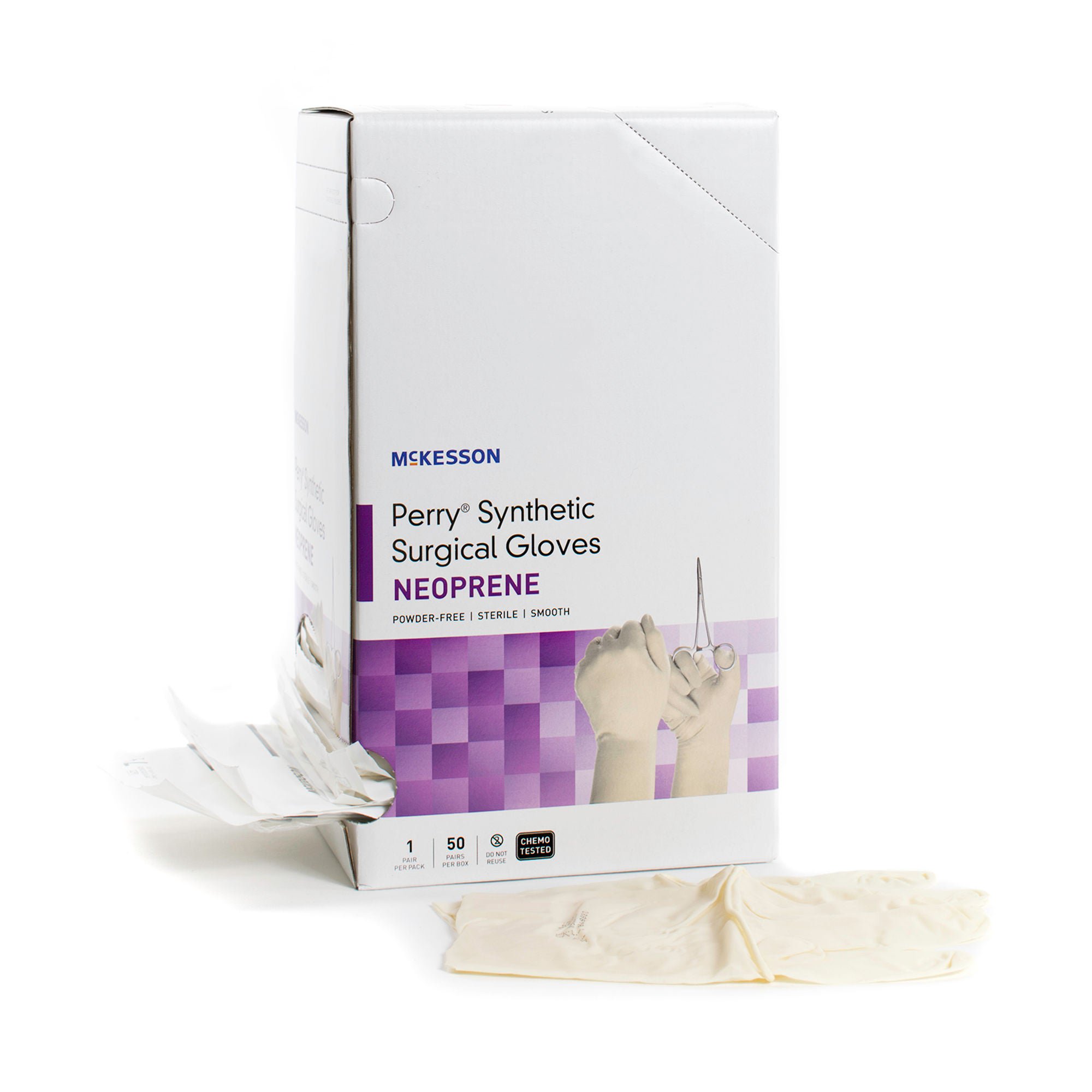 McKesson Perry® Polychloroprene Surgical Glove, Size 8, Cream