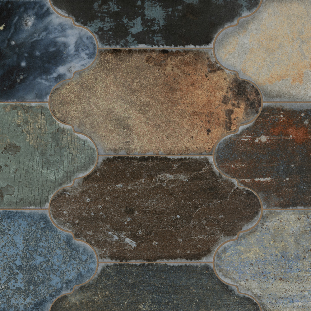 Sample – Dorne Provenzal Mix Porcelain Floor and Wall Tile