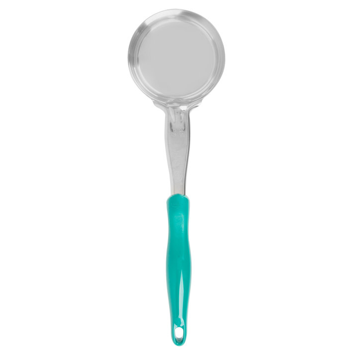 6-ounce one-piece heavy-duty solid round Spoodle® utensil with teal nylon handle