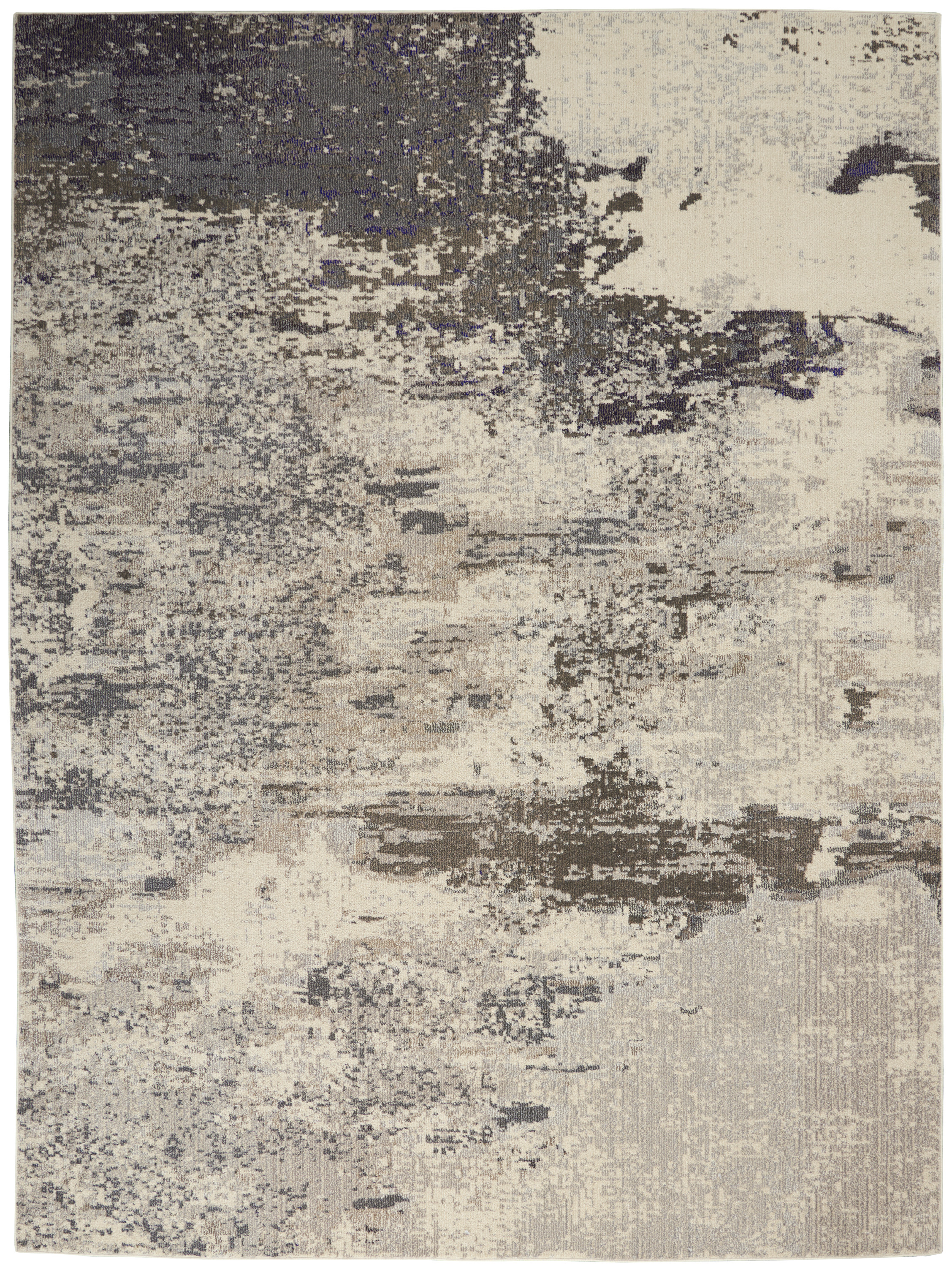 Nourison Celestial 6'7" x 9'7" Ivory Grey Modern Indoor Rug