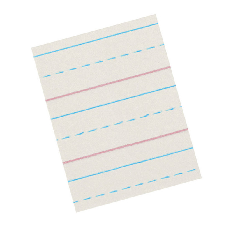 Newsprint Handwriting Paper, Dotted Midline, Grade 2, 1/2" x 1/4" x 1/4" Ruled Short, 8" x 10-1/2", 500 Sheets