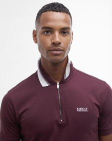 Orton Tipped Short-Sleeved Polo Shirt Bordeaux
