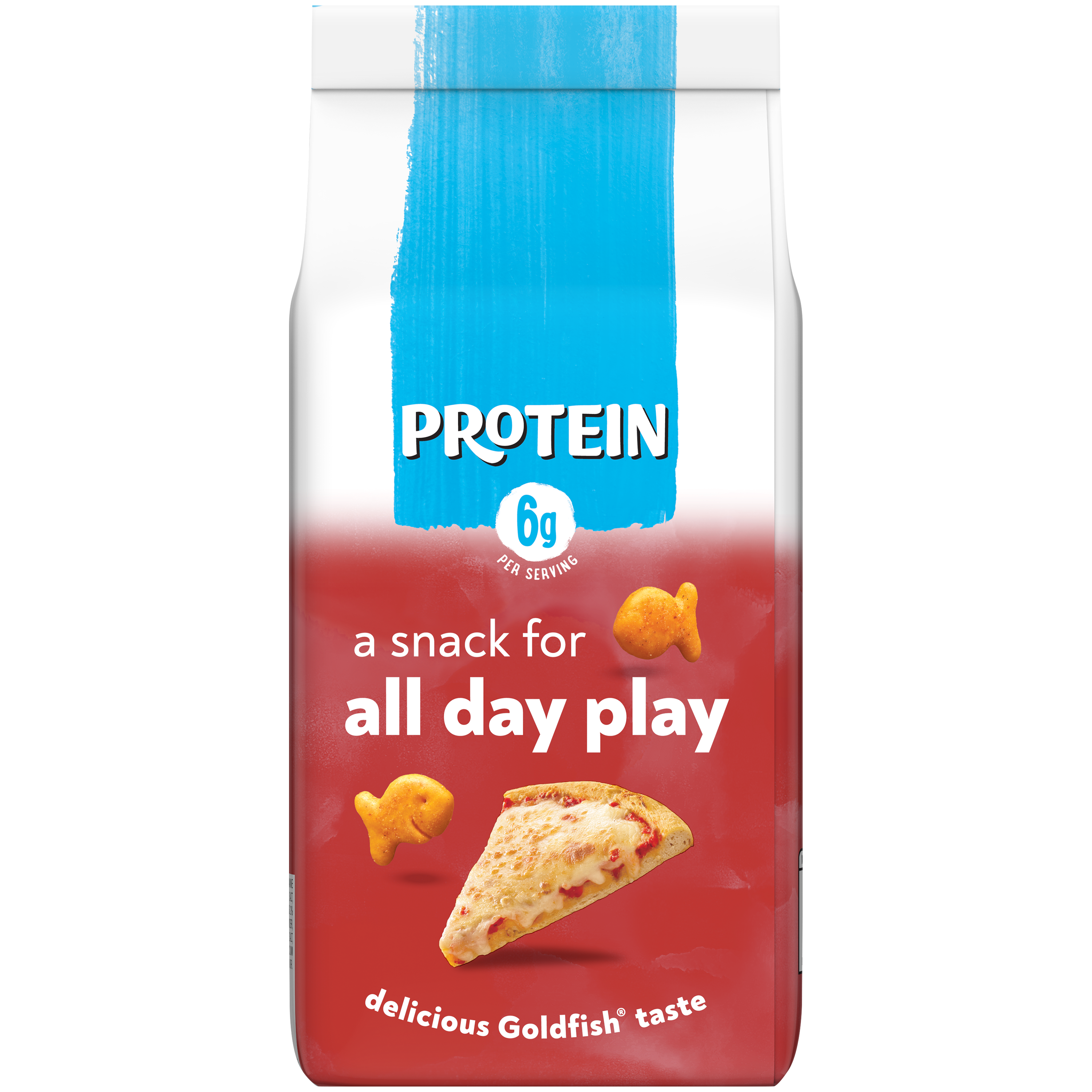 Goldfish® 6g Protein Pizza Crackers, 6 oz, bag - Back Image