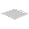 Large square stainless steel serving tray