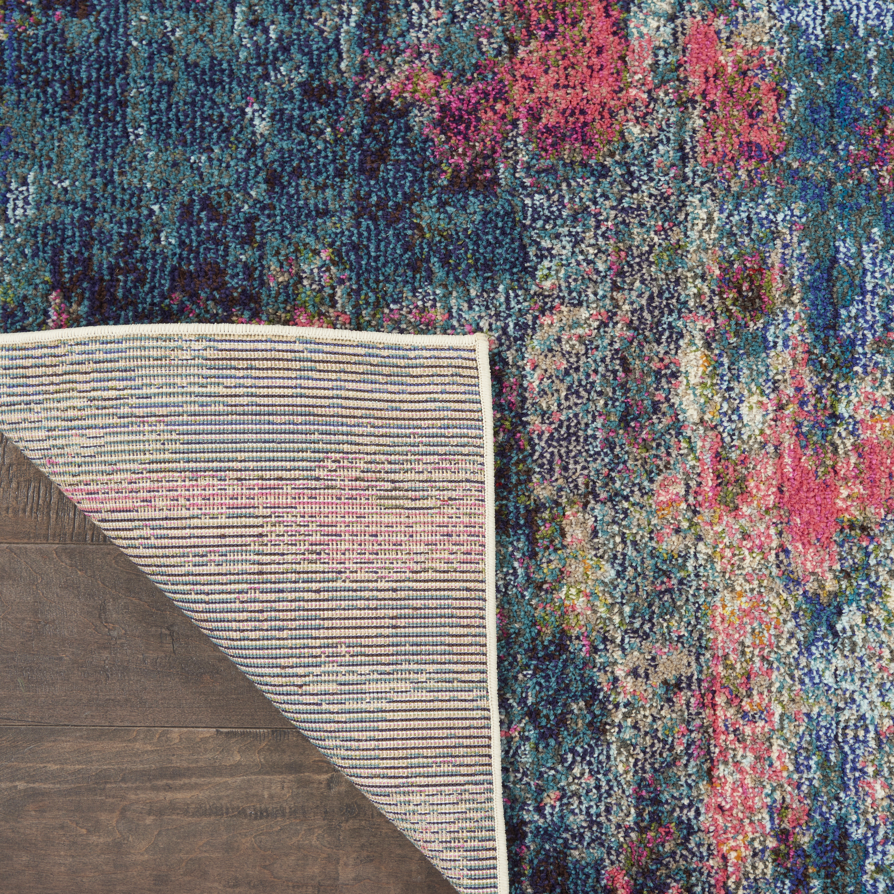 Nourison Celestial 2' x 6' Blue Yellow Modern & Contemporary Indoor Rug