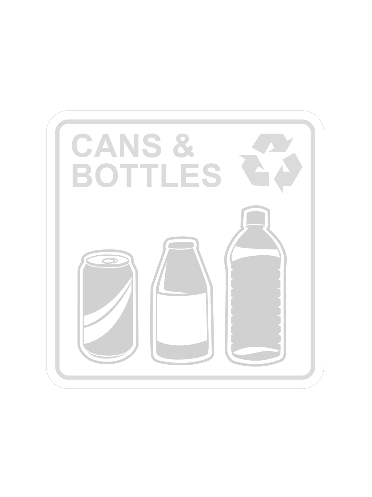 WASTE WATCHER – Label – Cans & Bottles – Clear-White
