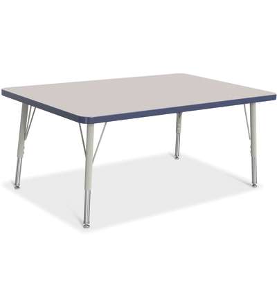 Berries® Rectangle Activity Table - 30" X 48", E-height - Gray/Navy/Gray