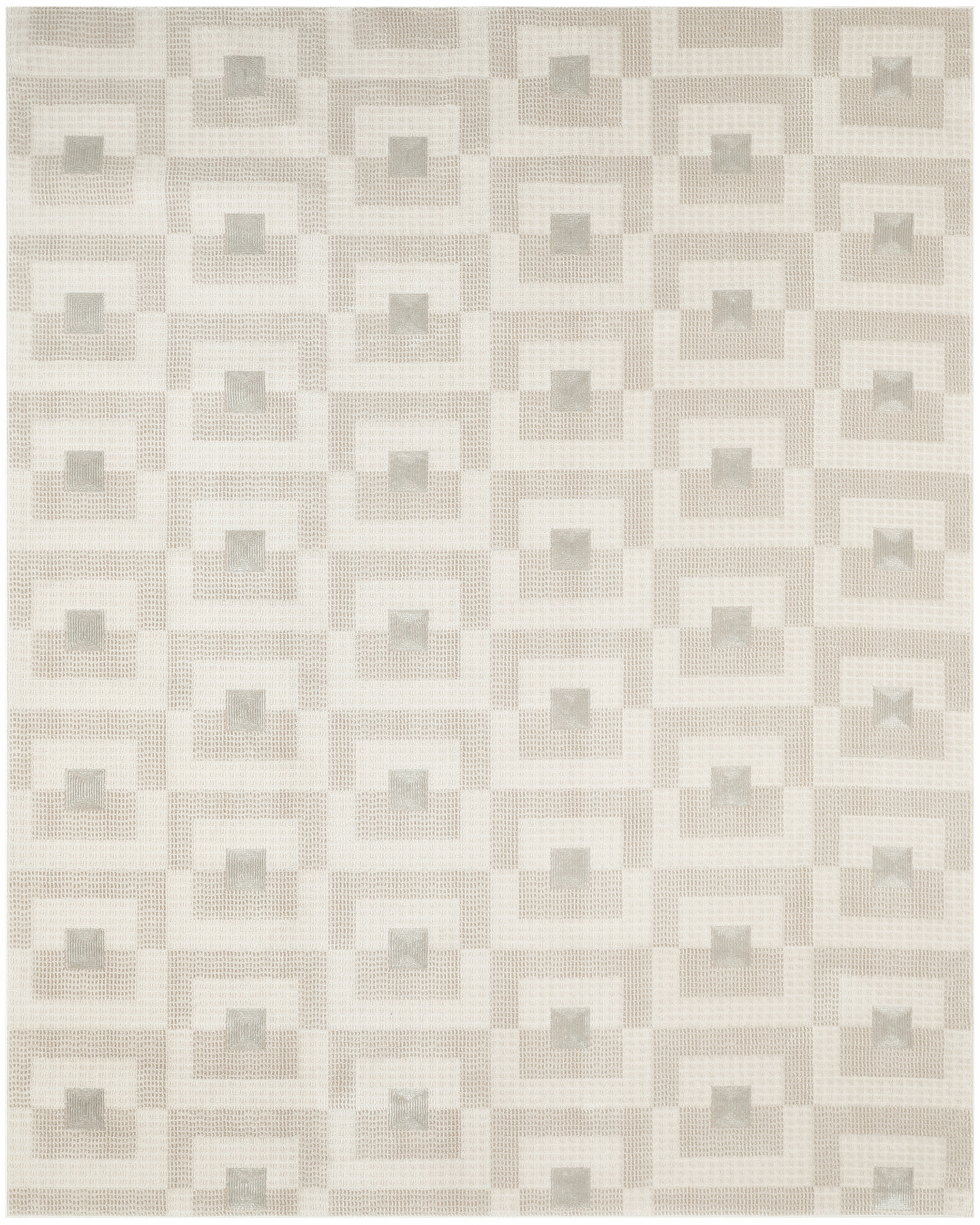 Nourison Nordic 8' x 10' Ivory Beige Modern Indoor Rug