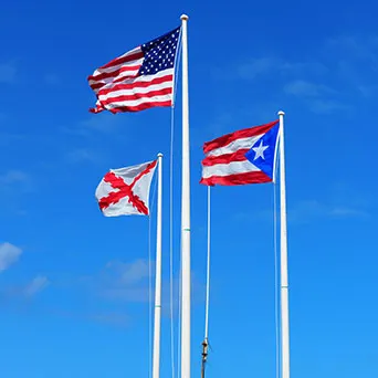 photo of American Flag Flying wiht other flags