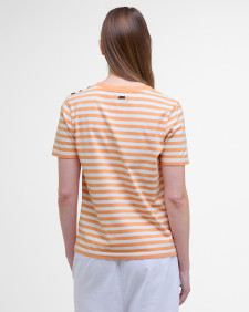 Ferryside Striped T-Shirt Papaya/Cloud