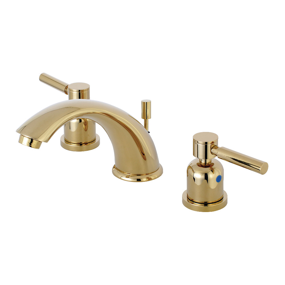 3-Hole Deck Mount Widespread Bathroom Faucet with Pop-Up Drain, Polished Brass with 4 Finish Options