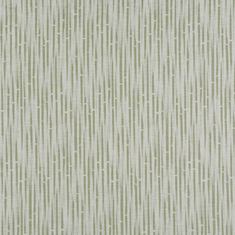 Textured wallpaper with narrow vertical olive-green dashes arranged in staggered columns, repeating across a pale linen-like background, creating a subtle vertical rhythm on a soft, evenly lit interior surface.