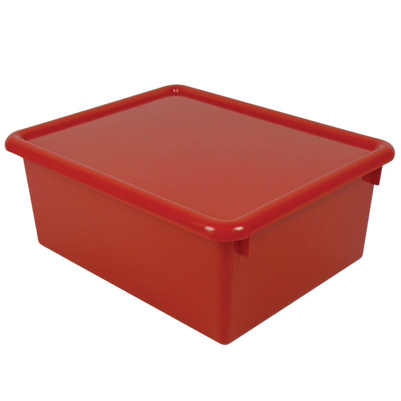 Stowaway® 5" Letter Box with Lid, Red