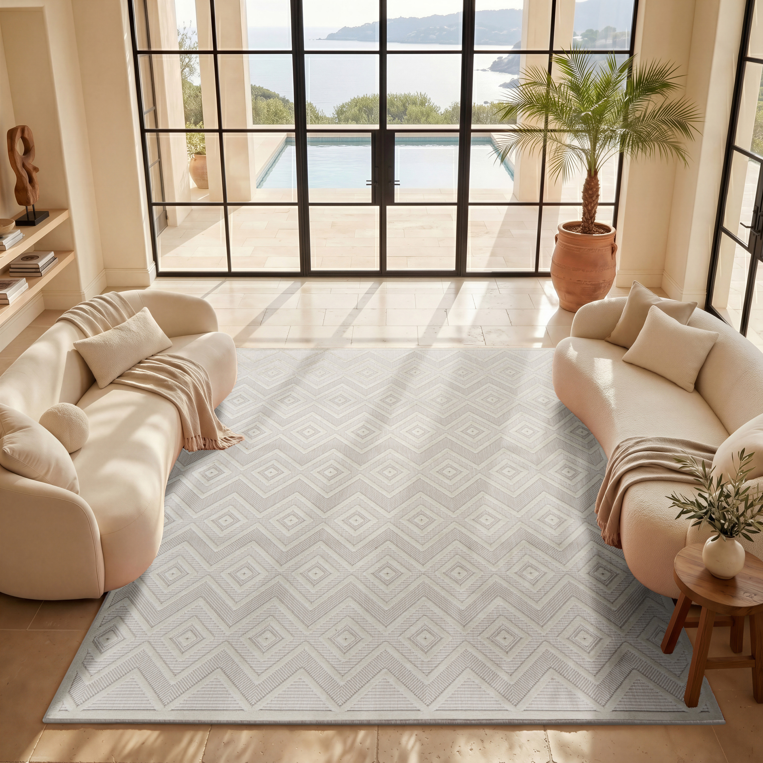 Nourison Versatile 8' x 10' Ivory White Modern Rug