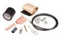 Grounding Kit Copper 6 ga 2-Hole Lug 3/8 in. Thread 60 in. L Conductor Black