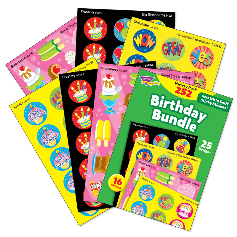 Birthday Bundle Stinky Stickers® Variety Pack, 252 Ct