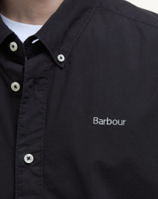 Garment Dyed Poplin Oversized Shirt Washed Black