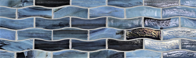 JAW (Just Add Water) Portofino 1×3 Zing Border Mosaic Pearl