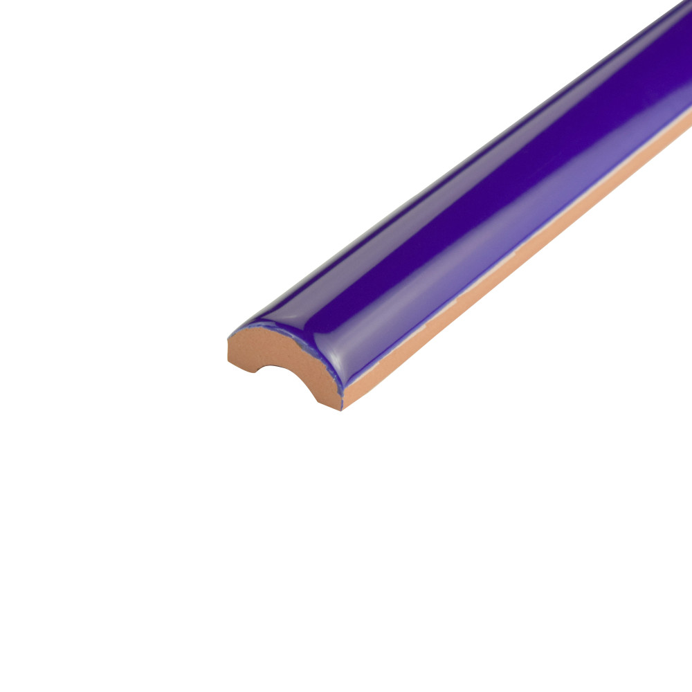 Bordon Moldura Azul 1 in. x 7-7/8 in. Ceramic Wall Trim