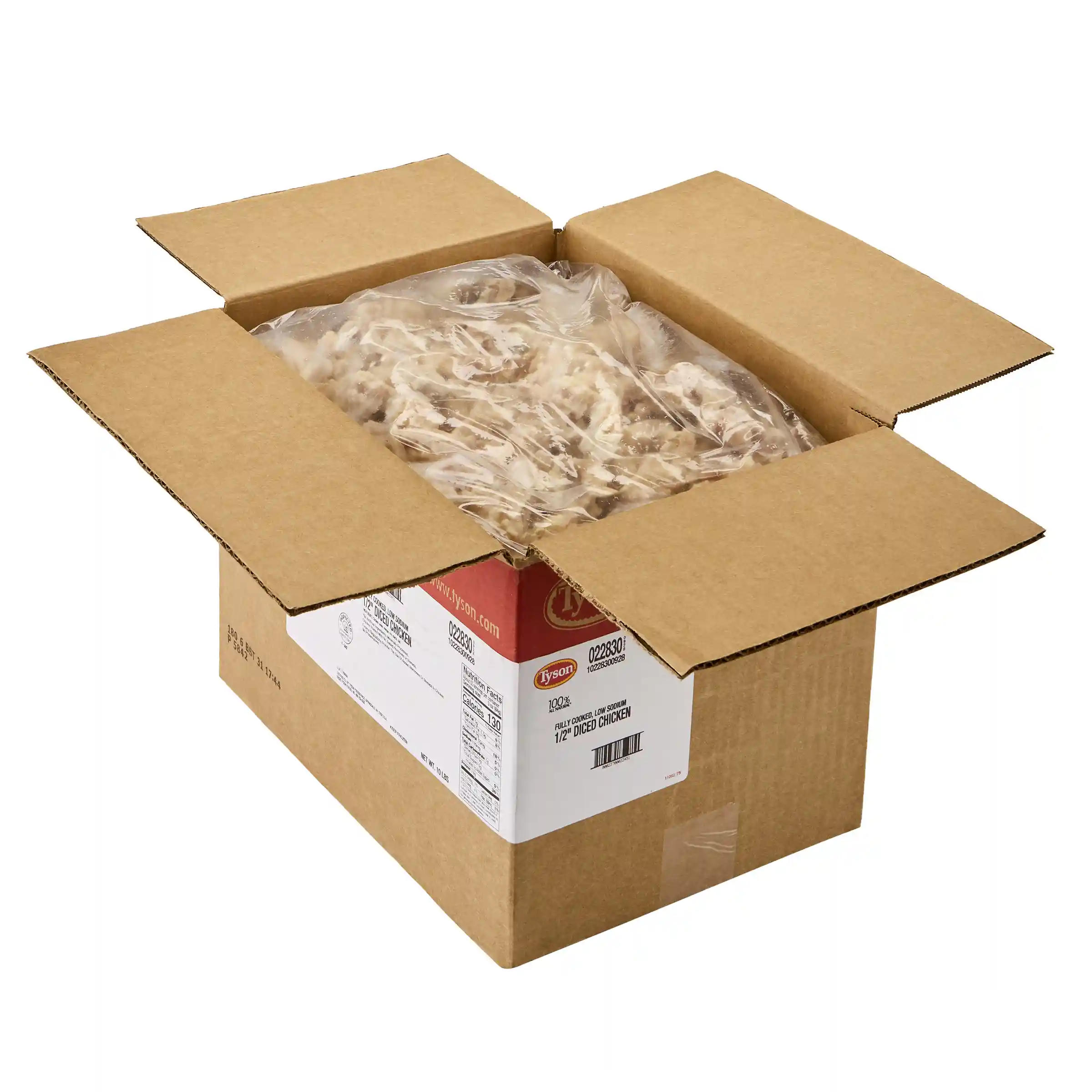 Tyson® Fully Cooked All Natural* Low Sodium Diced Chicken, Natural Proportion 60 White/40 Dark Meat, 0.5"_image_4