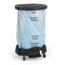 Rubbermaid Commercial, Premium Step-On Linen Hamper, 30 gal, Aluminum/Plastic, Black