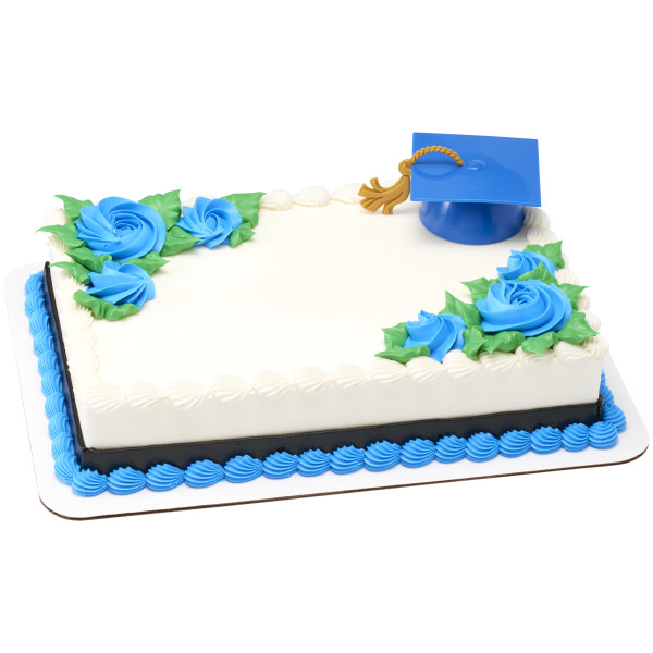 Blue Grad Cap With Tassel Layon