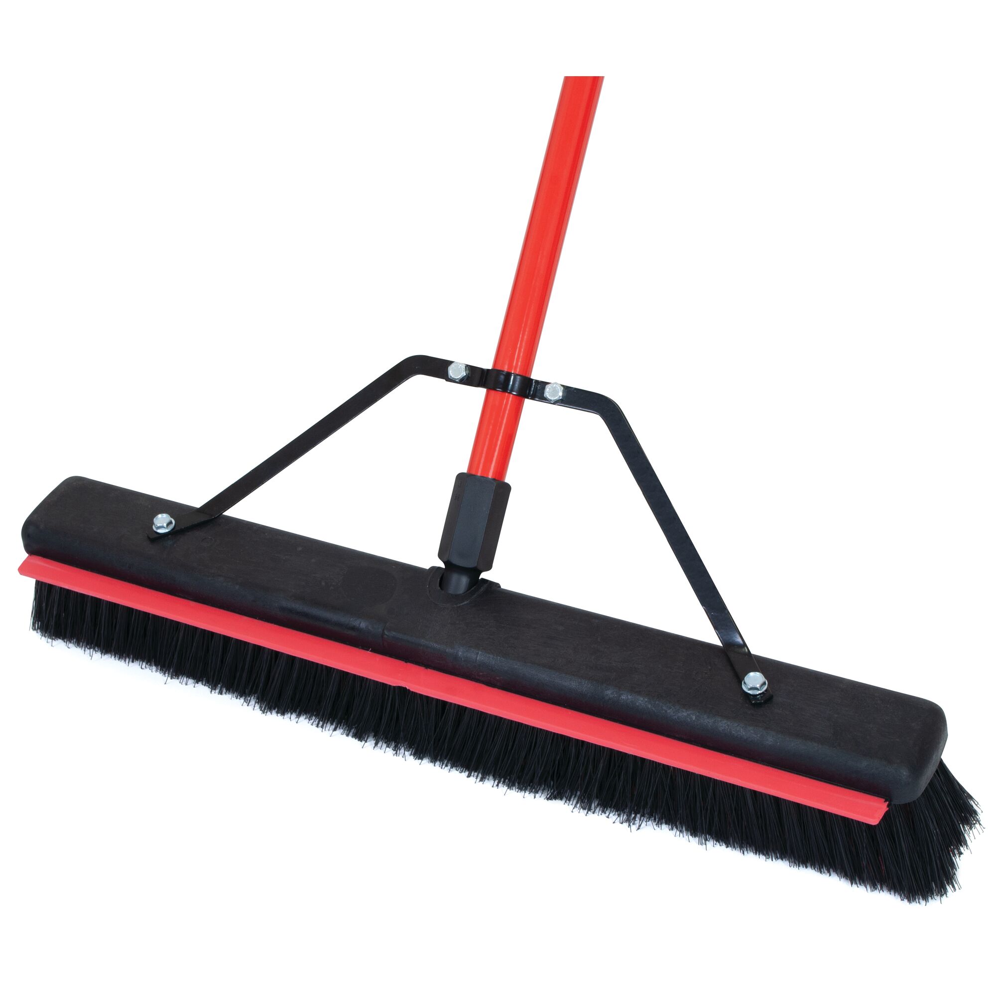Right profile of 24 inch push broom with built in squeegee.