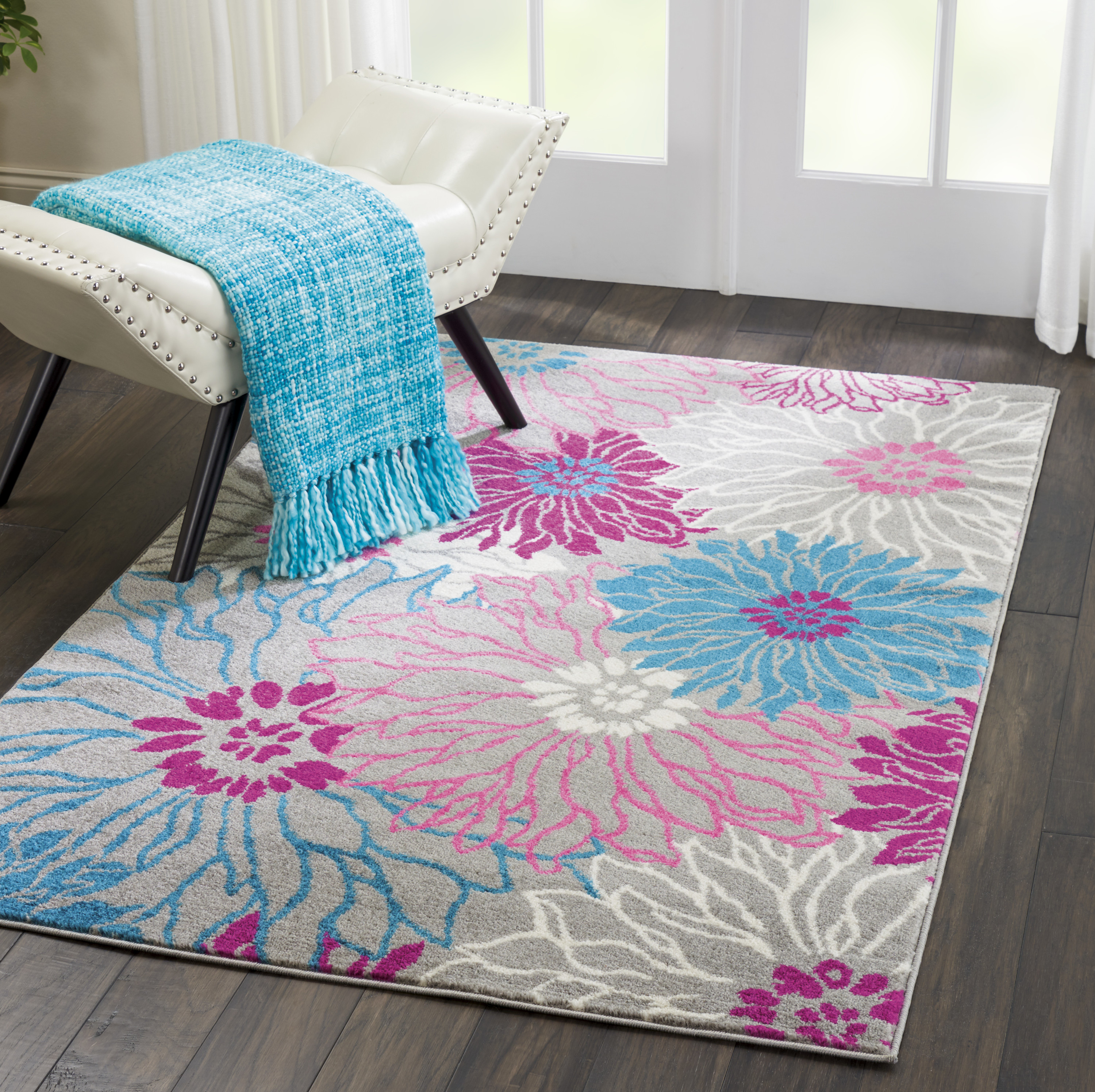 Nourison Passion 3'9" x 5'9" Grey Contemporary Indoor Rug