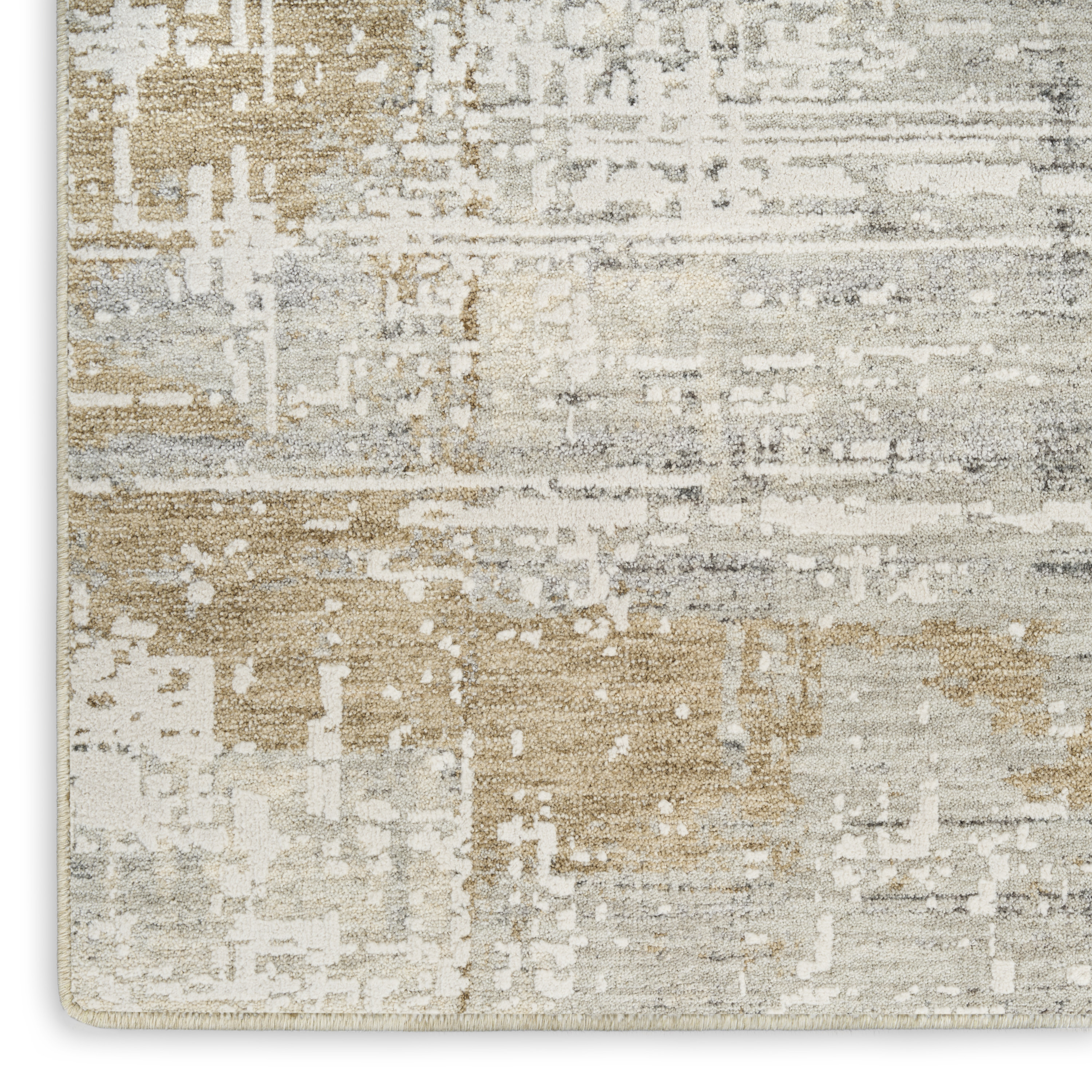 Calvin Klein CK078 Summit 2'2" x 12' Ivory Multicolor Modern Indoor Rug