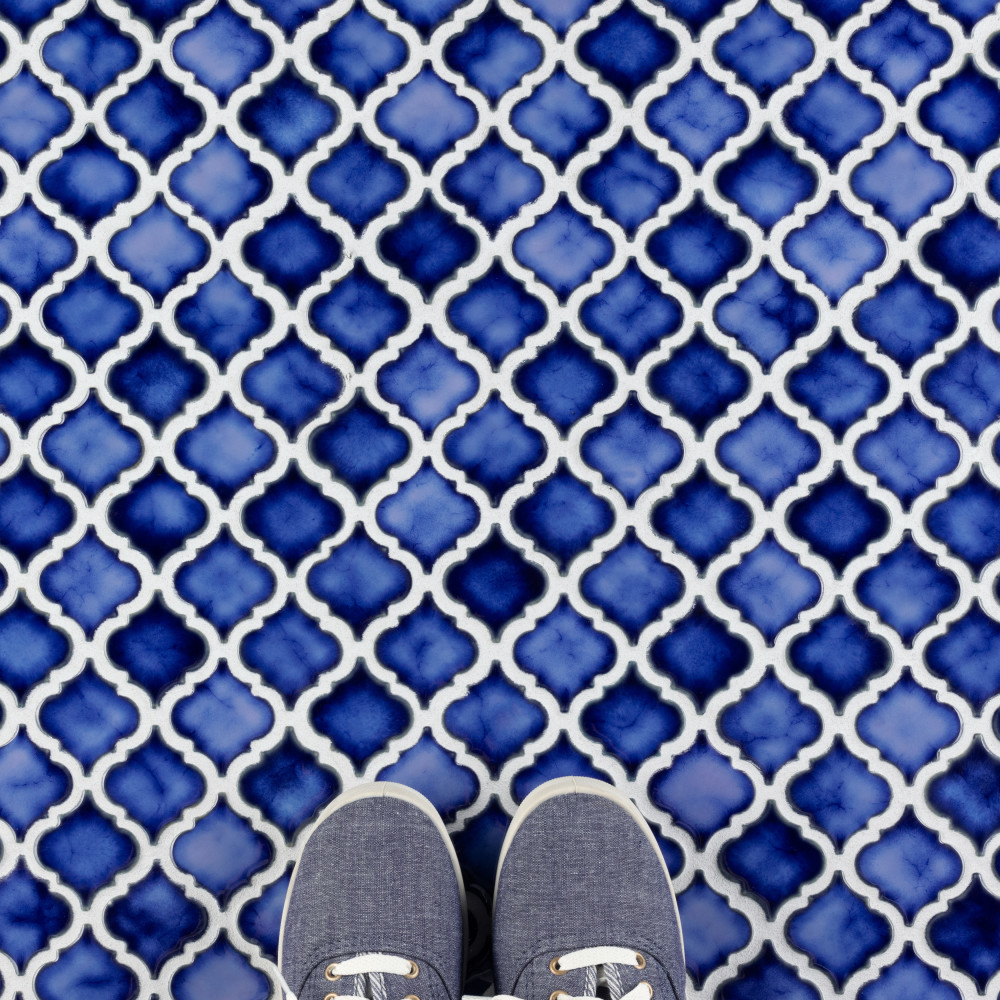 Sample – Hudson Tangier Sapphire Porcelain Mosaic Tile