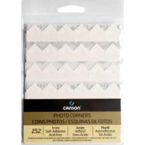 Canson Self-Adhesive Photo Corners, Ivory, Set of 252