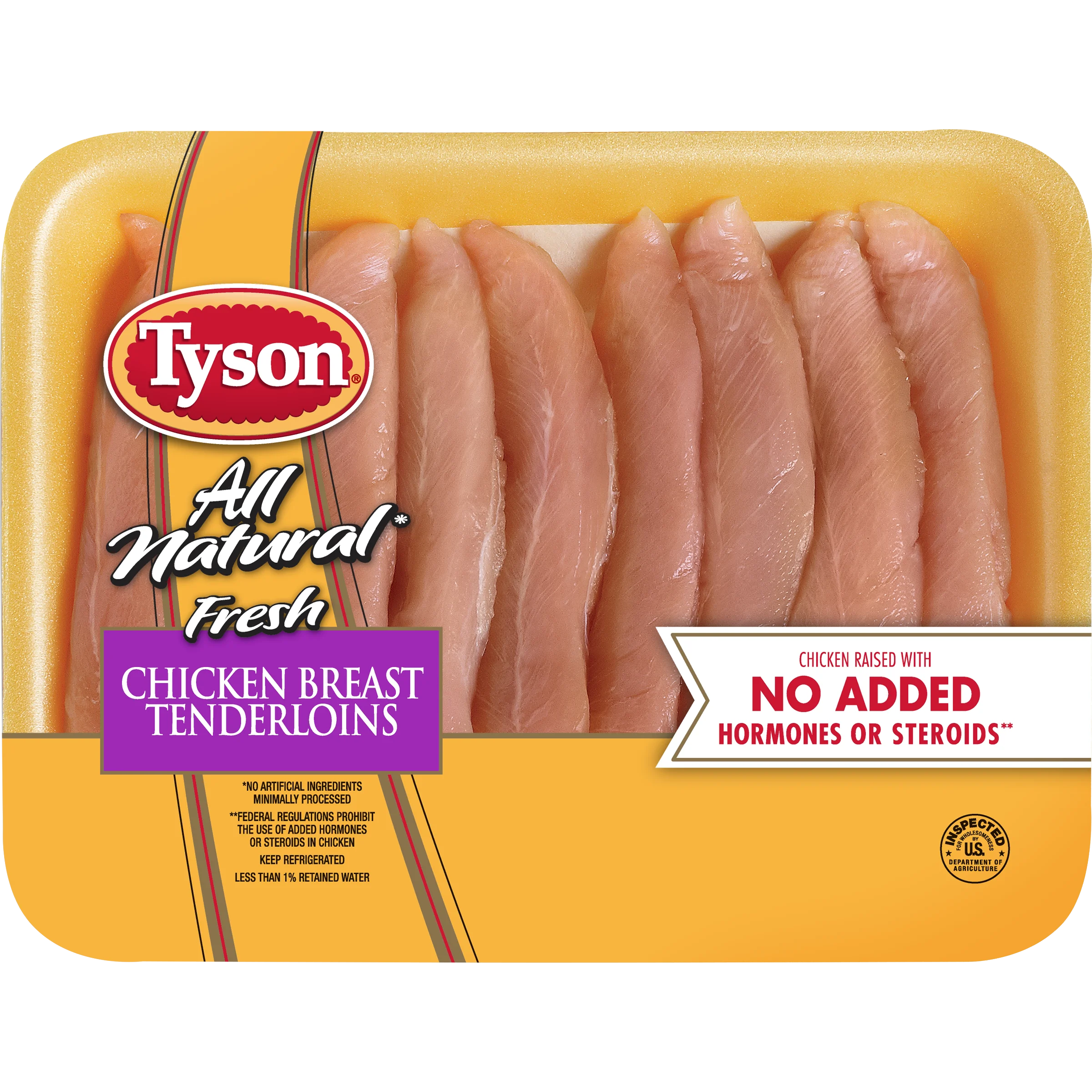 All Natural Fresh Boneless Skinless Chicken Breast Tenderloins