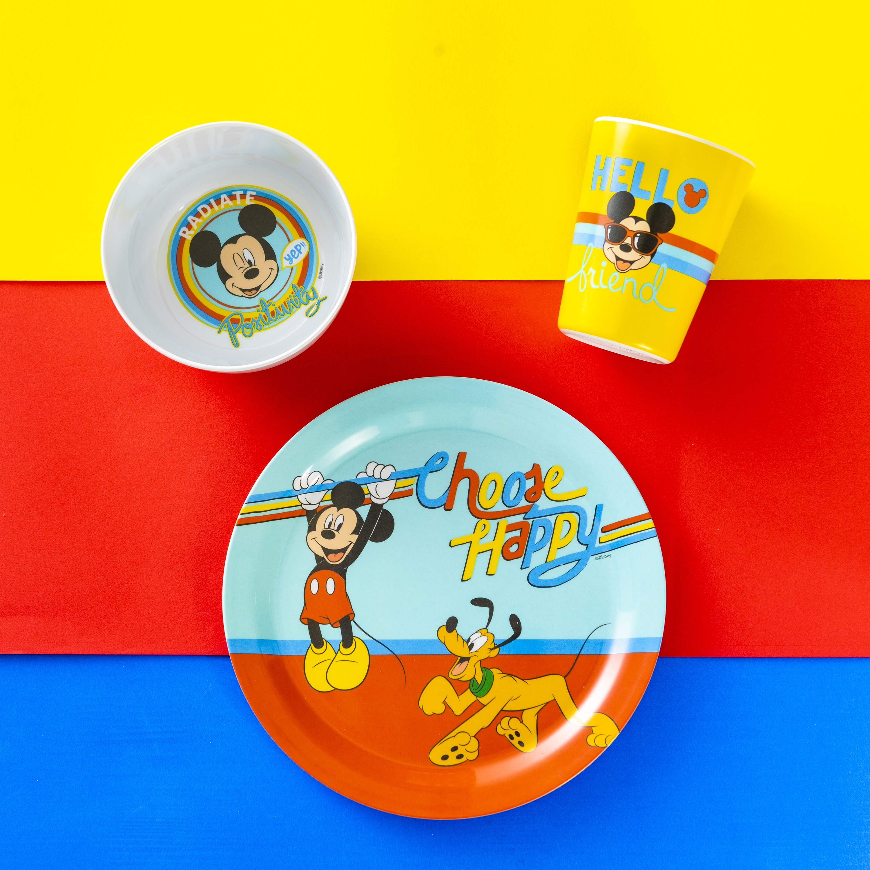 Disney Kids Dinnerware Sets, Rainbow Mickey Mouse, 3-piece set slideshow image 8 Disney Kids Dinnerware Sets, Rainbow Mickey Mouse, 3-piece set slideshow image 8