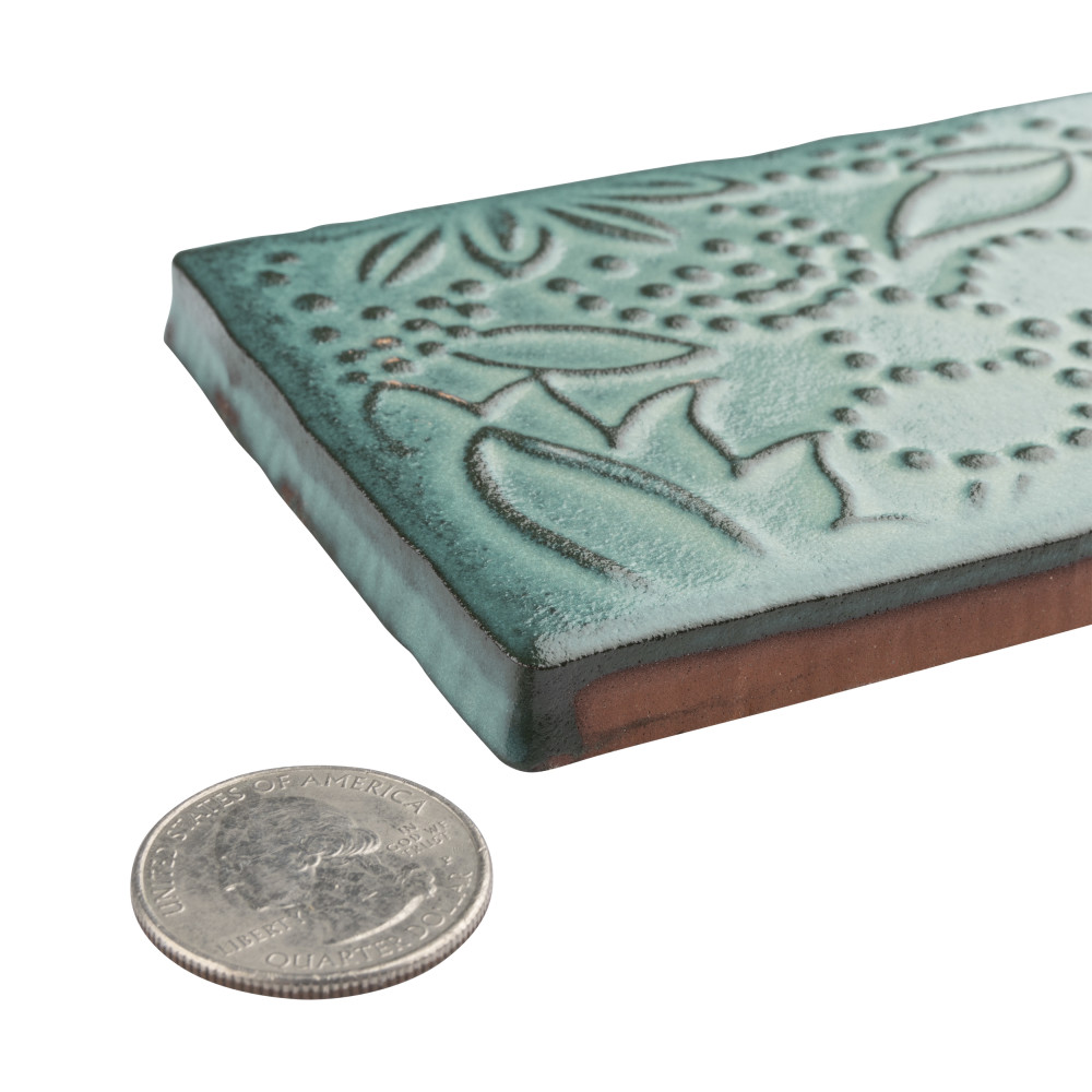 Antic Feelings Lava Verde 3 in. x 6 in. Ceramic Wall Tile