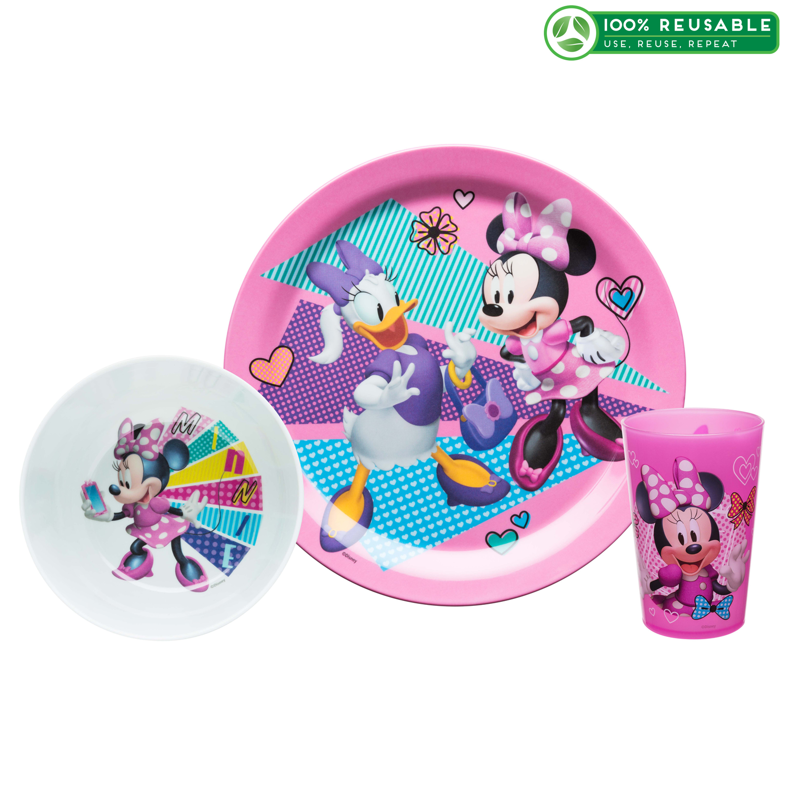 Disney Kid’s Dinnerware Set, Minnie Mouse, 3-piece set slideshow image 1 Disney Kid’s Dinnerware Set, Minnie Mouse, 3-piece set slideshow image 1