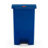 Rubbermaid Commercial, Streamline, Step-On, 24 gal, Resin, Blue, Rectangle, Receptacle