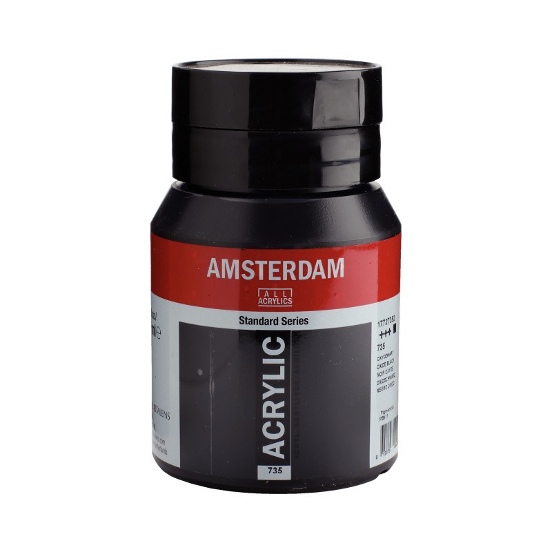 Standard Acrylic Paint Tube, 500 mL, Oxide Black 735