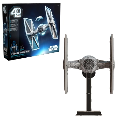 4D Build, Star Wars Imperial Tie Fighter 3D Model Kit, Star Wars Collectibles & Desk Decor, Adult Puzzle, Building Toys, 120 Pieces, 3D Puzzles, Gift Ideas for Ages 12 & Up