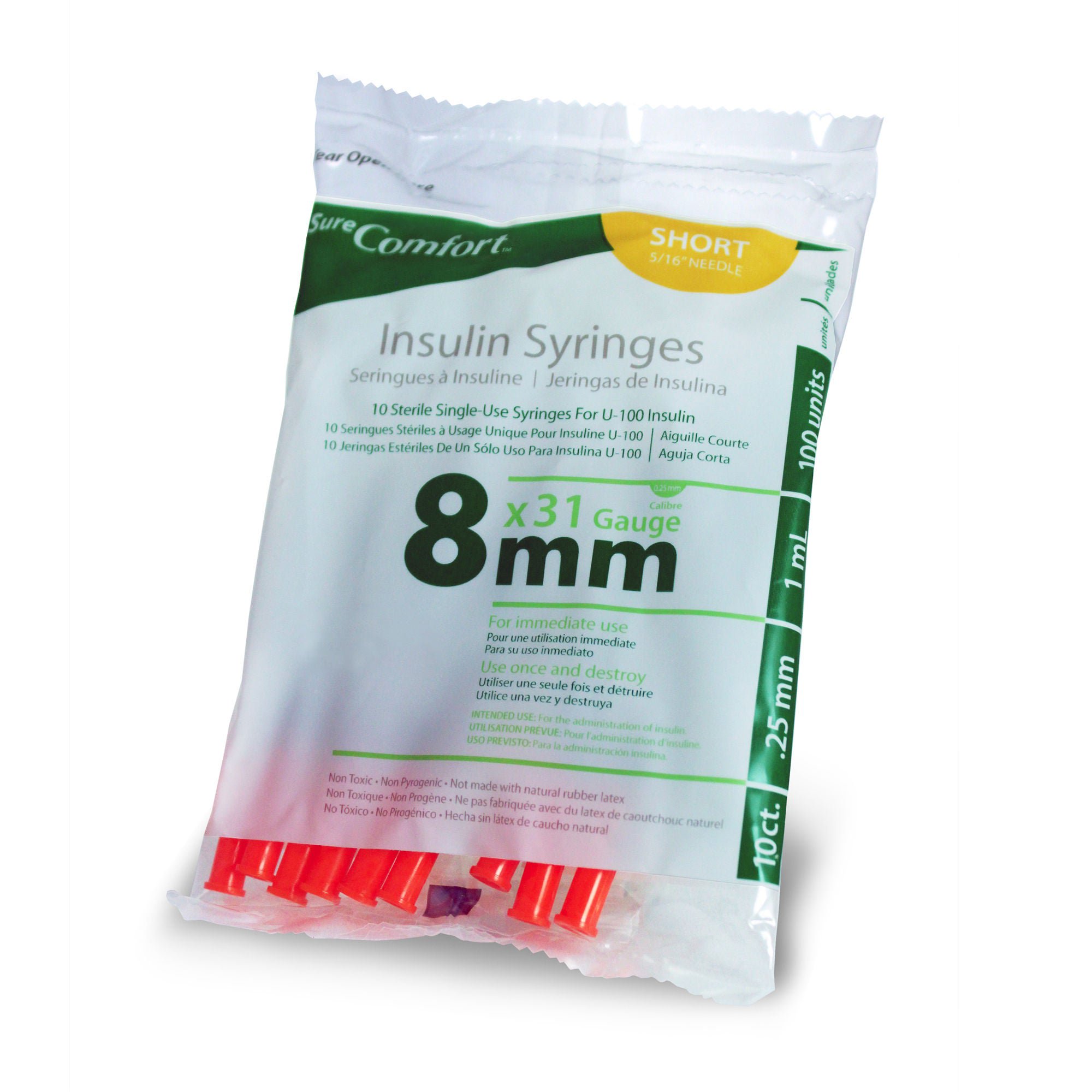 Allison Medical Inc SYRINGE, INSULIN SURECOMFORT 1ML 31GX5/16" (5BX/CS)