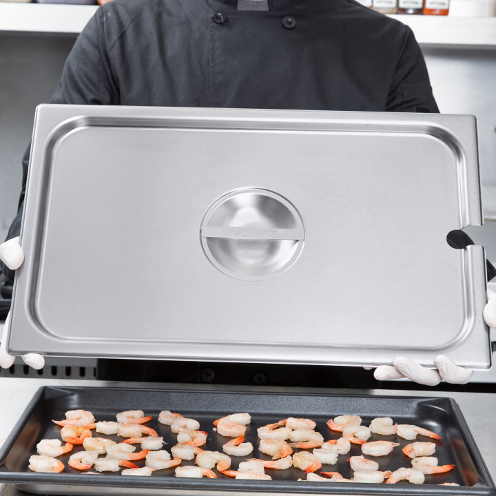 Full-size Super Pan V® slotted stainless steel cover
