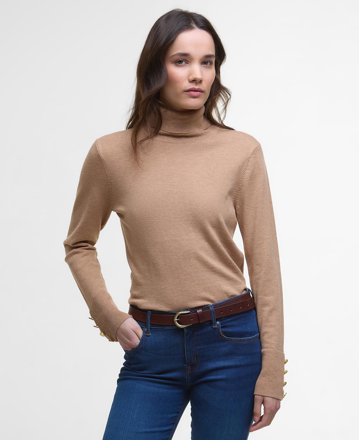 Maglione Corbridge a collo alto con risvolto image number 0