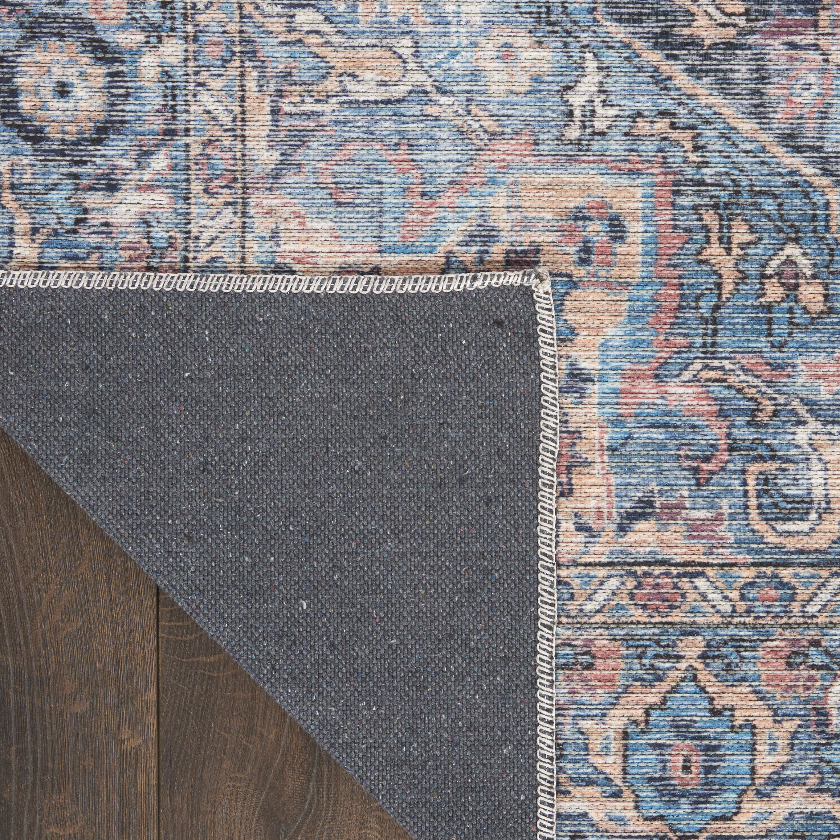 Nourison New Concept Washables 2' x 3'9" Light Blue Multicolr Vintage Indoor Rug
