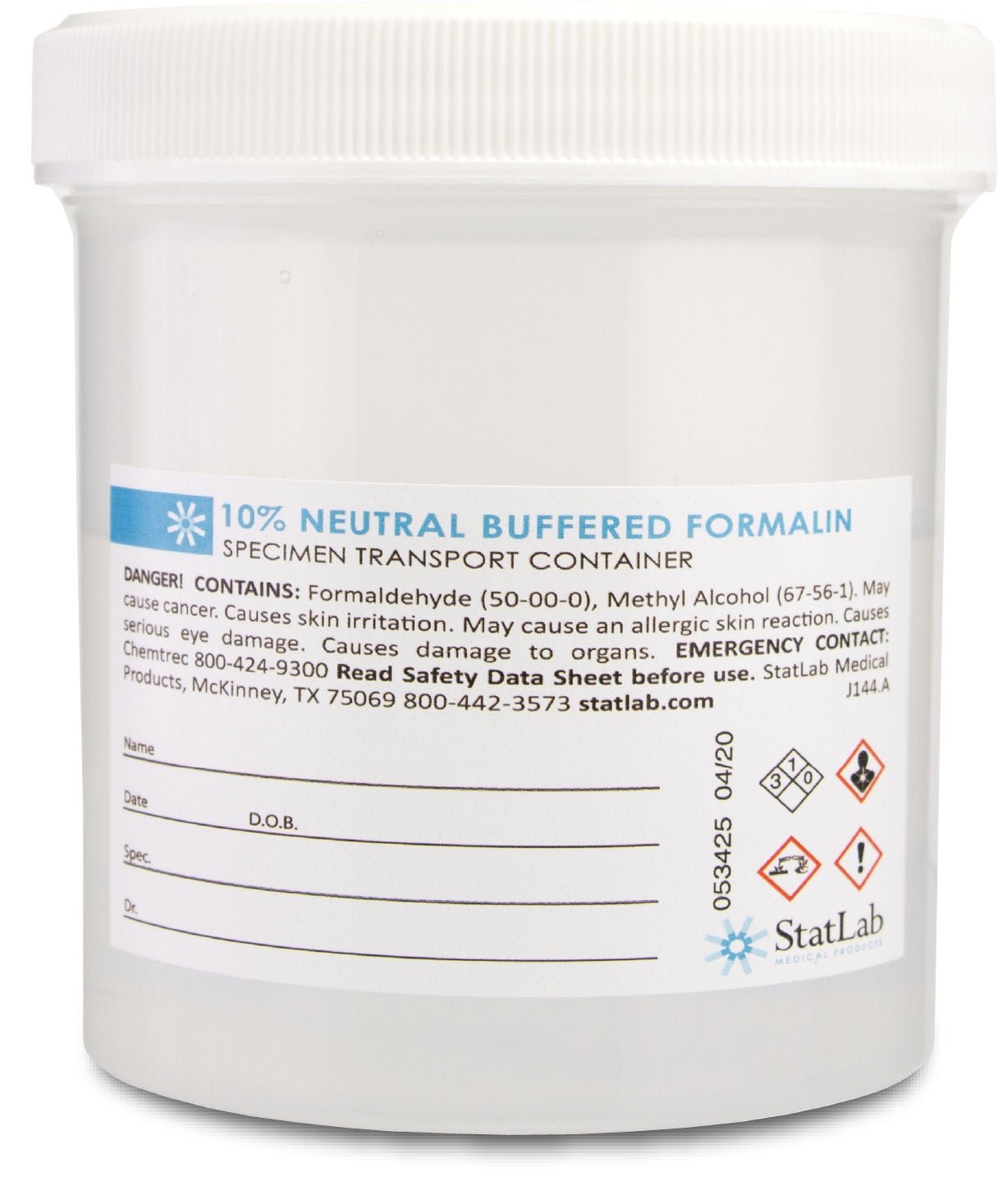 StatLab Medical Products FORMALIN, NEUTRAL BUFFERED PREFILL 500ML (6/CS)
