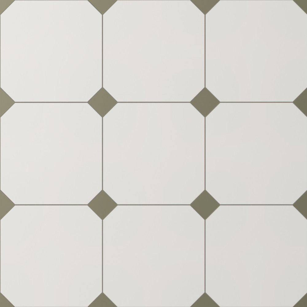 Vaudeville Octagon Nacar with Taco Oliva 7-7/8 in. x 7-7/8 in. Porcelain Floor and Wall Tile